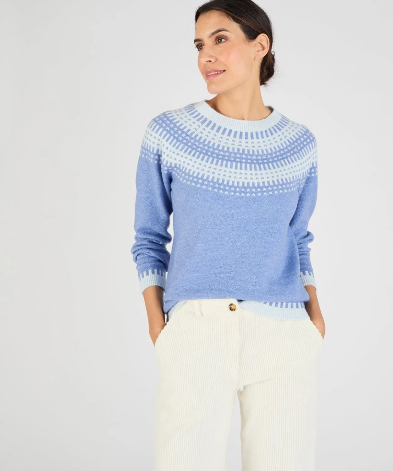 Pull jacquard et fils brillants Thermolactyl