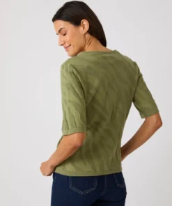 Pull jeu de maille motif zébré