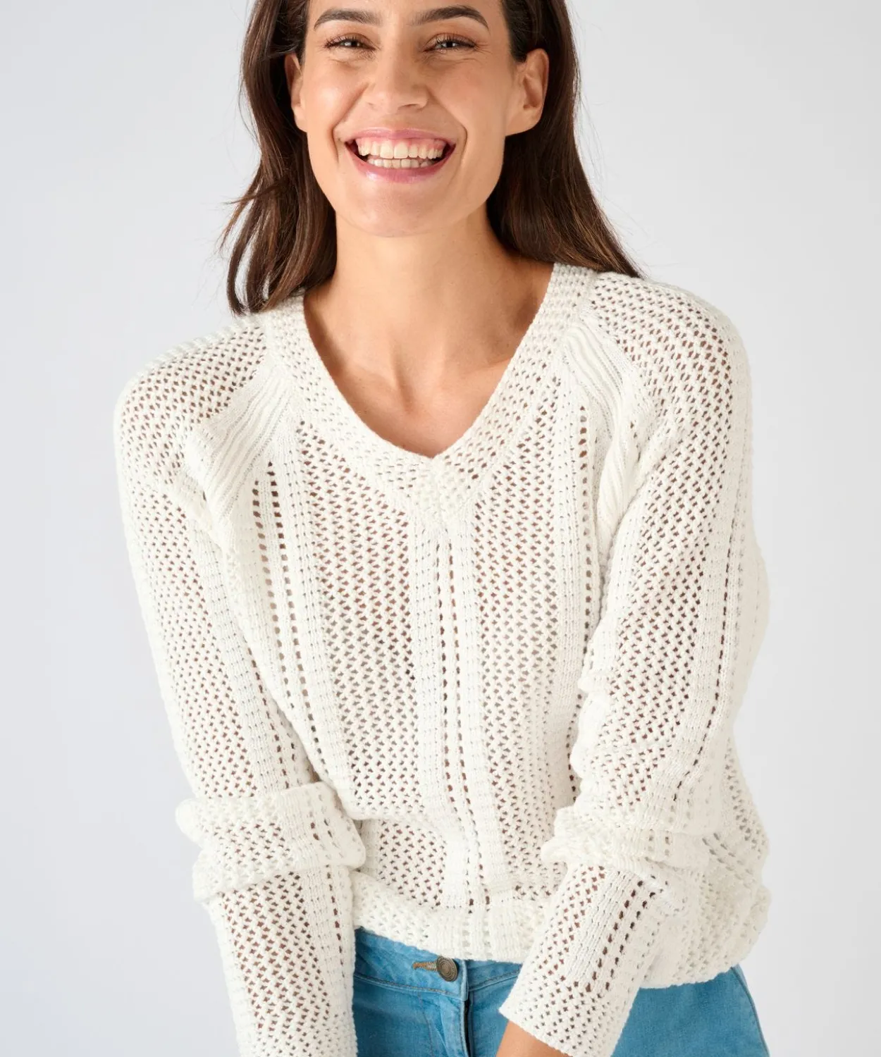 Pull maille ajourée