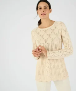 Pull maille ajourée
