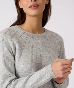 Pull maille ajourée et strass Thermolactyl