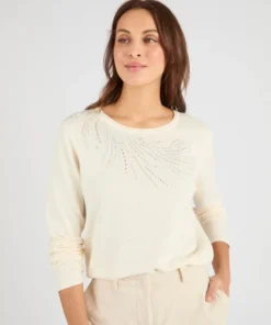 Pull maille fine à clous
