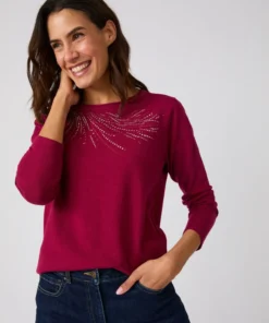 Pull maille fine à clous
