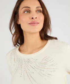 Pull maille fine à clous