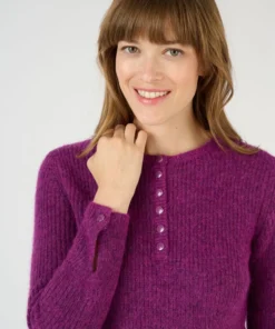 Pull maille perlée mélange alpaga