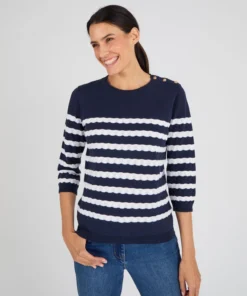 Pull marinière rayures fantaisie