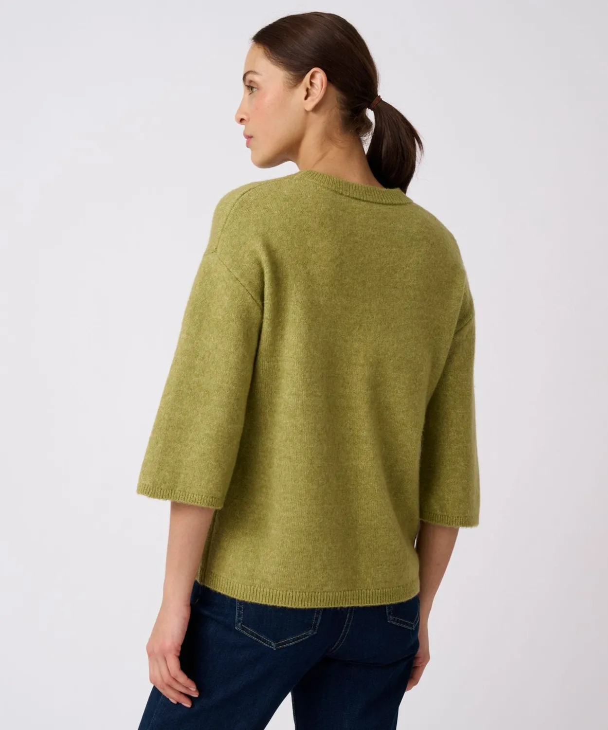 Pull mélange laine et alpaga manches larges