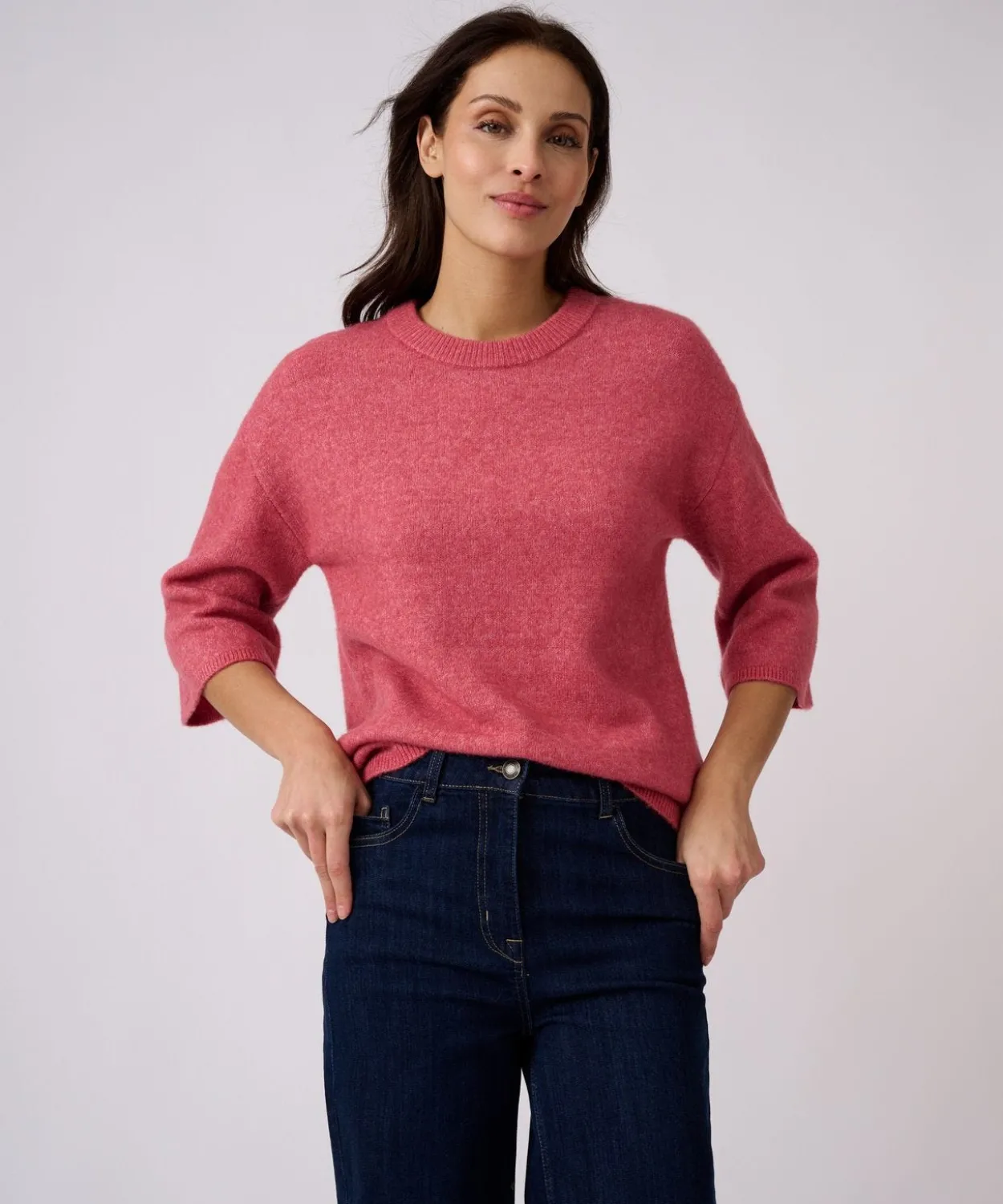 Pull mélange laine et alpaga manches larges