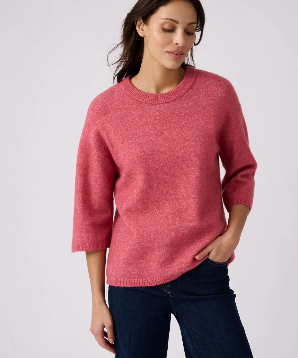 Pull mélange laine et alpaga manches larges