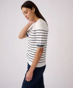 Pull rayé manches aux coudes