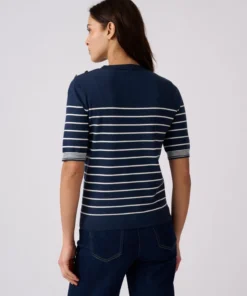 Pull rayé manches aux coudes