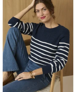 Pull rayures et maille ajourée Thermolactyl
