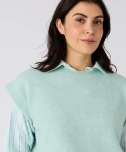 Pull sans manches toucher doux