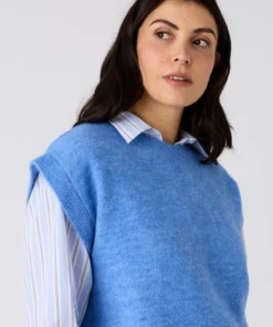 Pull sans manches toucher doux