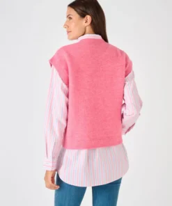 Pull sans manches toucher doux