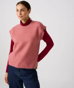 Pull sans manches toucher doux