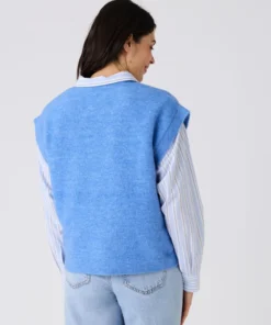 Pull sans manches toucher doux