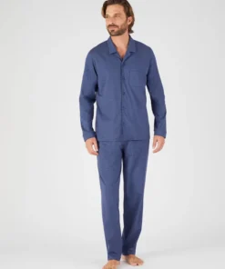 Pyjama boutonné maille jersey pur coton peigné