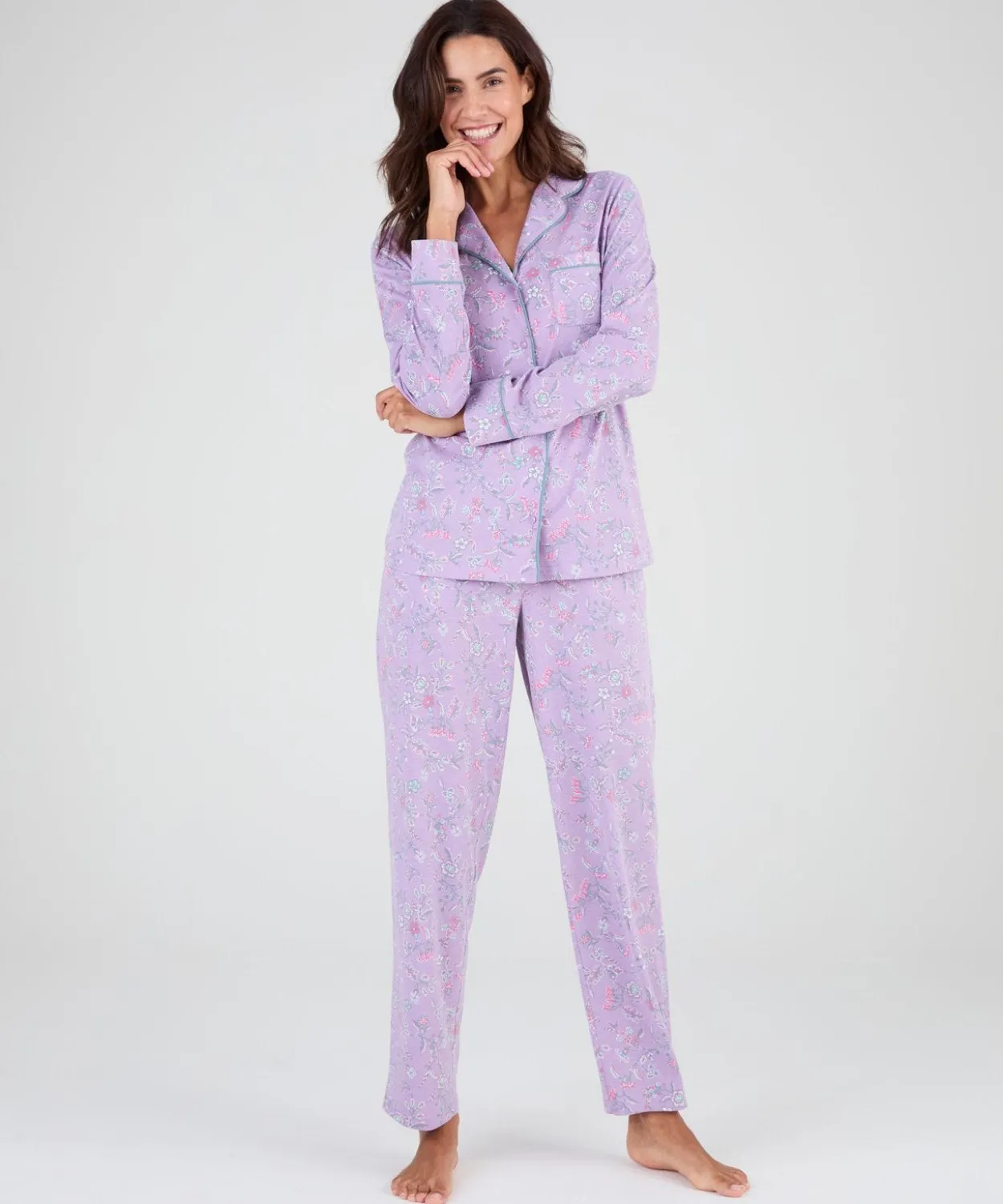 Pyjama boutonné maille jersey