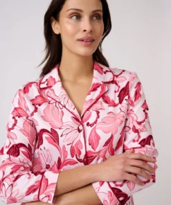 Pyjama boutonné tissu satiné