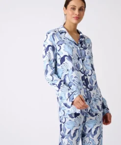 Pyjama boutonné tissu satiné