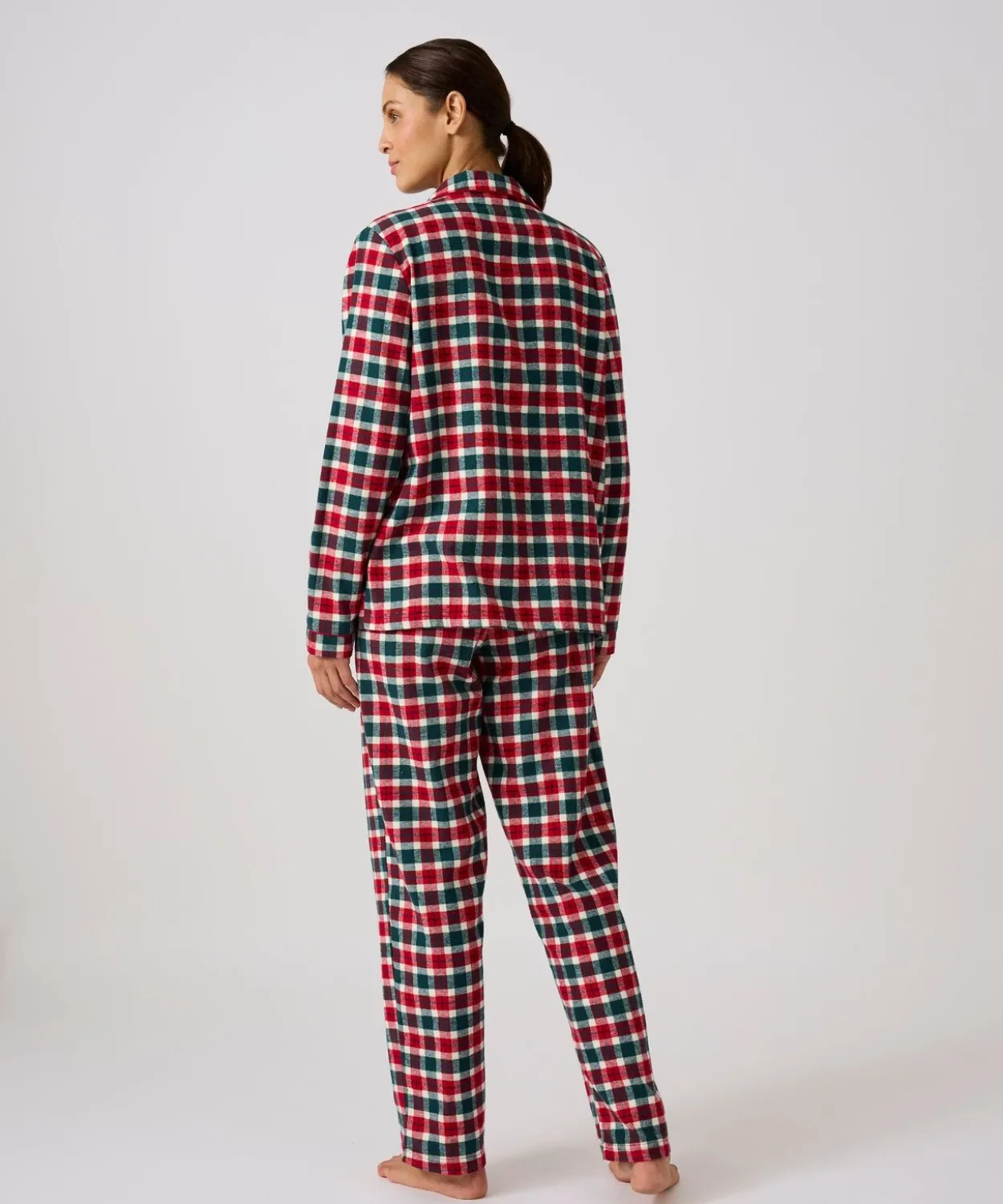 Pyjama en flanelle pur coton, femme