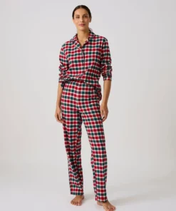 Pyjama en flanelle pur coton, femme