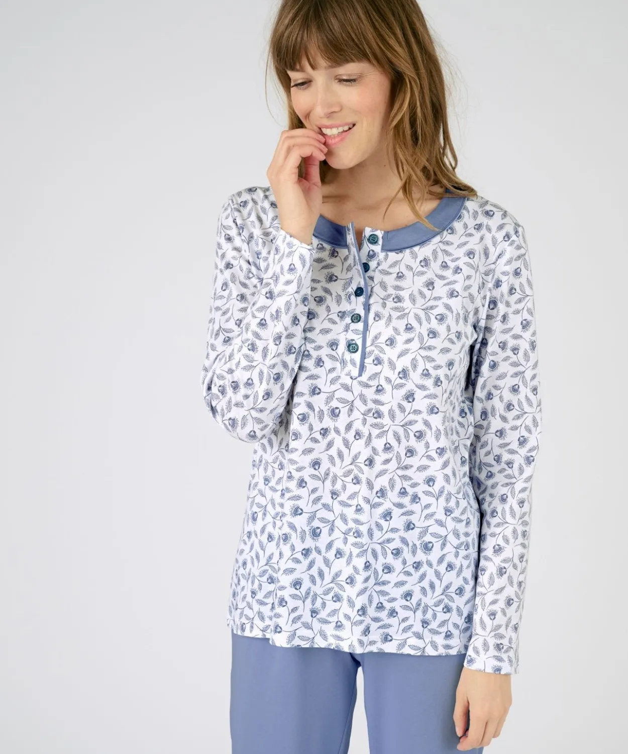 Pyjama en pur coton peigné