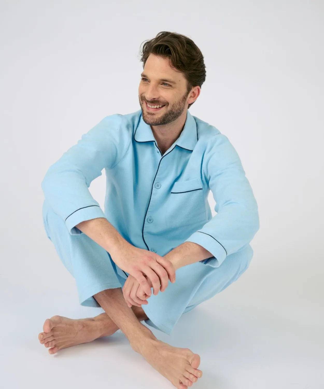 Pyjama flanelle grattée pur coton