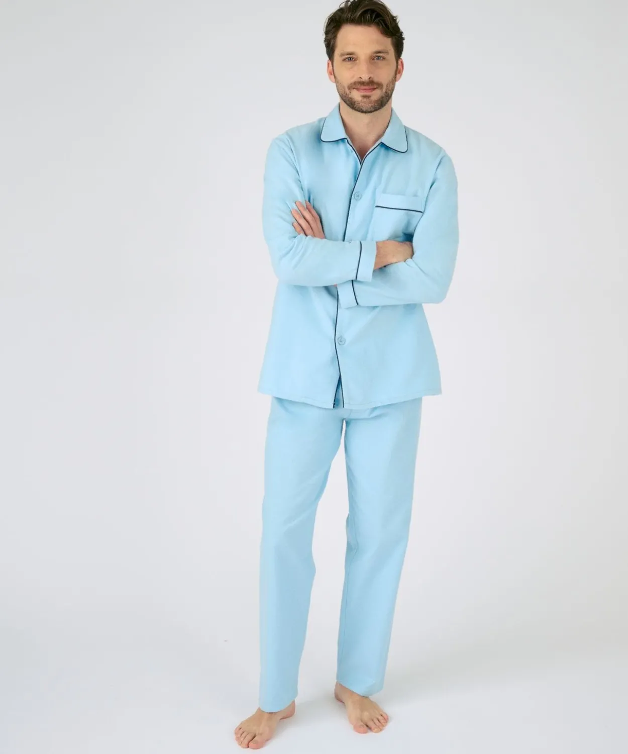 Pyjama flanelle grattée pur coton