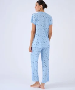 Pyjama 7/8ème en maille pointelle