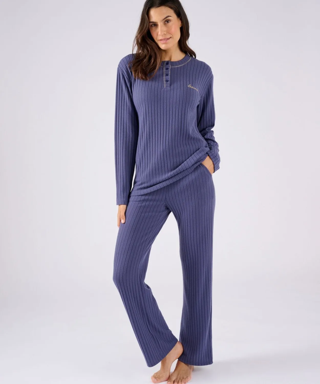 Pyjama Thermolactyl en maille côtelée