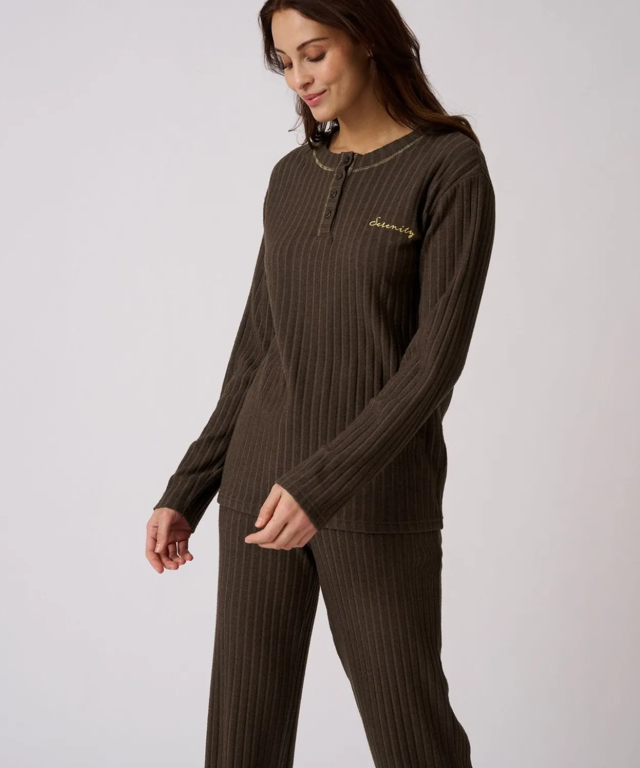 Pyjama Thermolactyl en maille côtelée