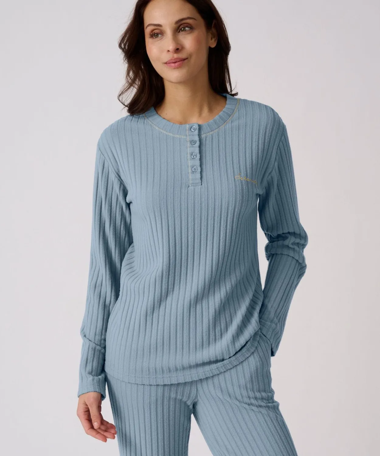 Pyjama Thermolactyl en maille côtelée