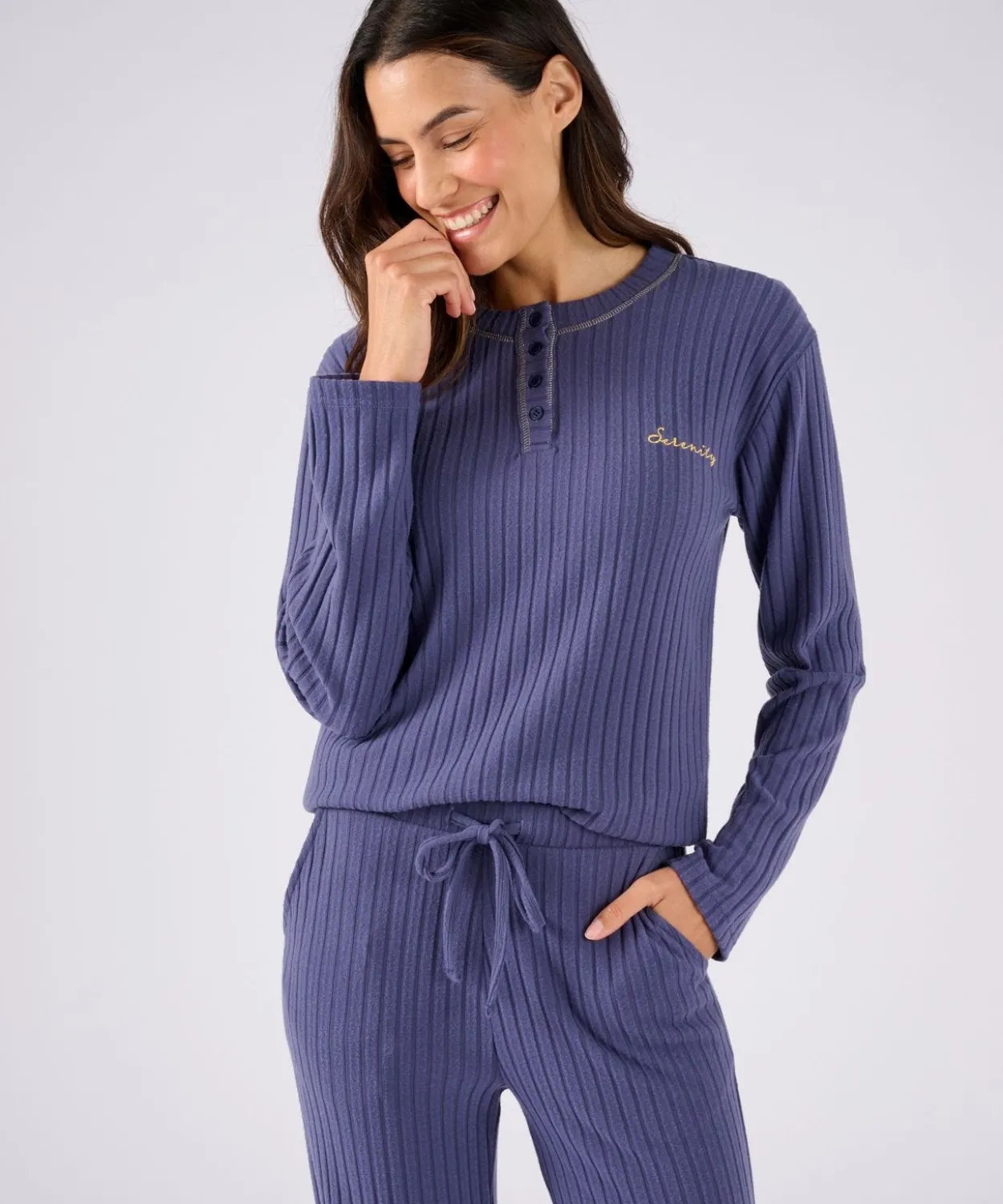 Pyjama Thermolactyl en maille côtelée