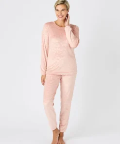 Pyjama Thermolactyl en velours embossé