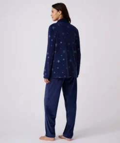 Pyjama Thermolactyl en velours côtelé et embossé