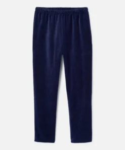 Pyjama velours rayé mélange coton