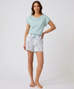 Pyjashort broderie anglaise
