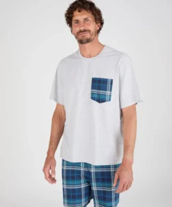 Pyjashort maille jersey pur coton peigné