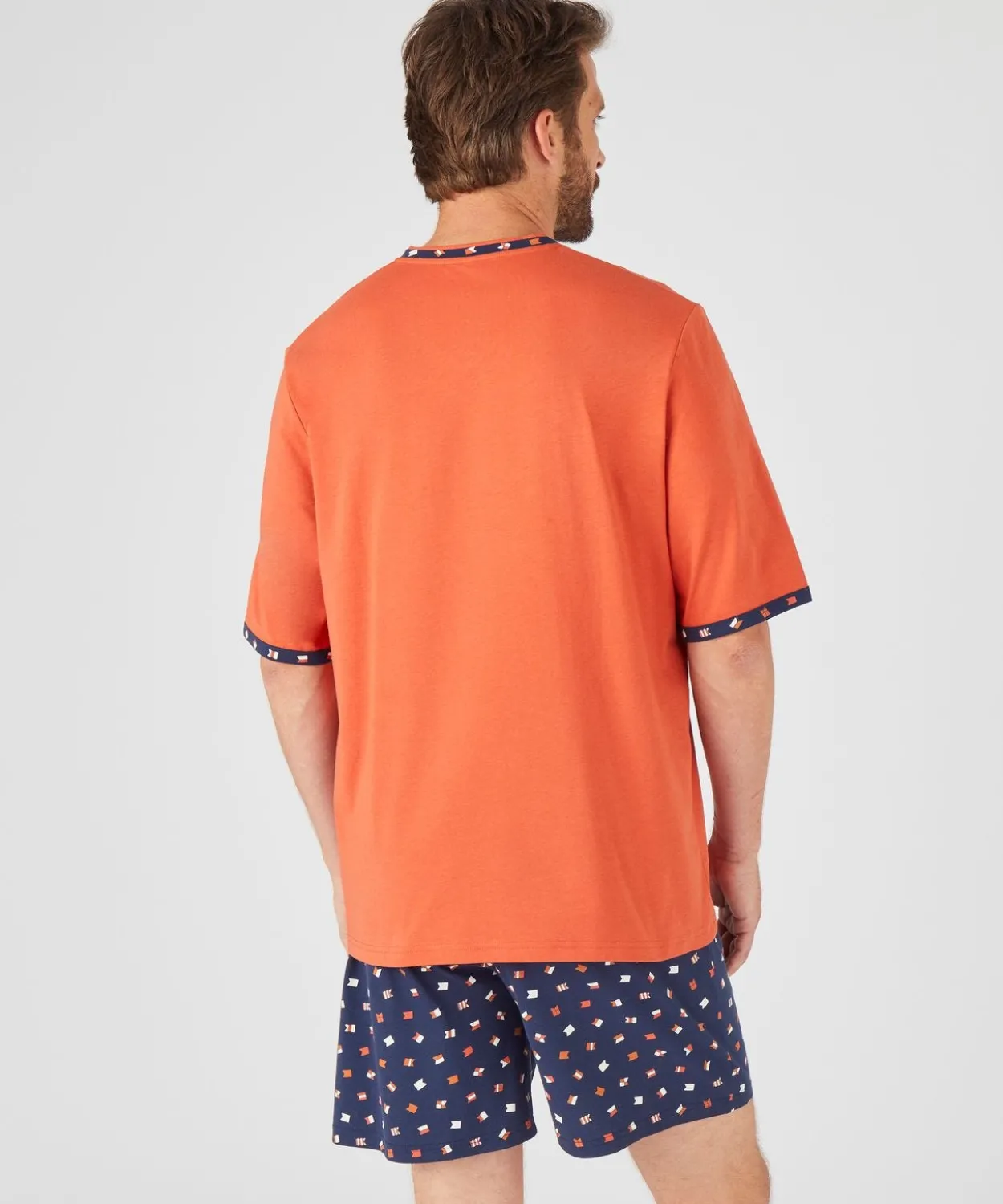 Pyjashort maille jersey pur coton peigné
