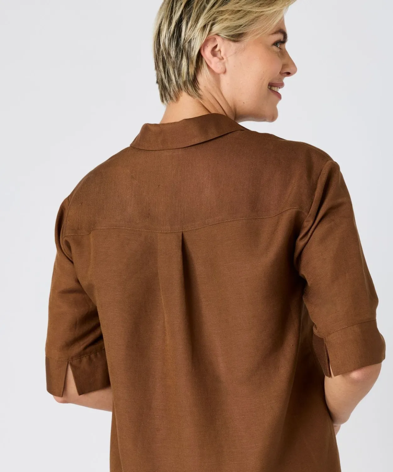 Robe caftan mélange lin
