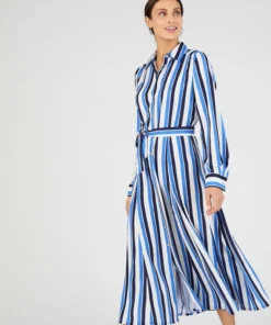 Robe-chemisier rayée