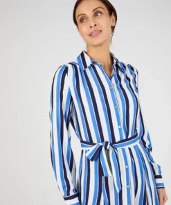 Robe-chemisier rayée