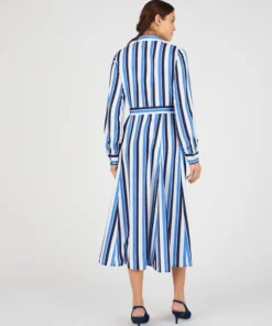 Robe-chemisier rayée