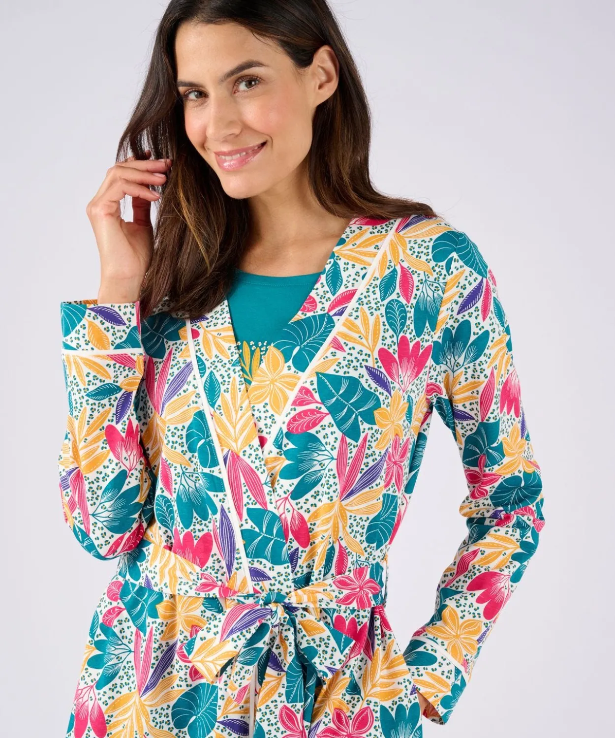 Robe de chambre en maille jersey pur coton