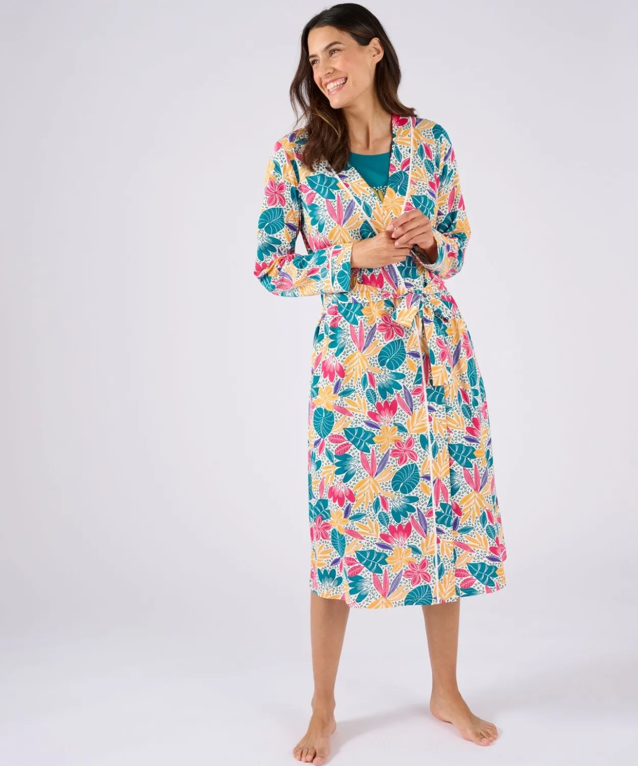 Robe de chambre en maille jersey pur coton