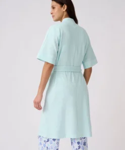 Robe de chambre forme kimono, maille bouclette