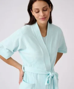 Robe de chambre forme kimono, maille bouclette