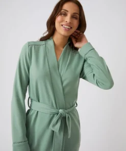 Robe de chambre maille fantaisie gaufrée